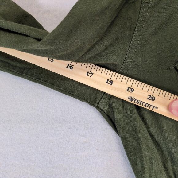 Vanity Dark Green Full Zip Military Jacket Women's M Gorpcore Drawstring Waist - Picture 6 of 10